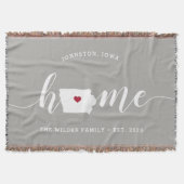 アイオワ州 自宅州 カスタマイズ スローブランケット (正面)