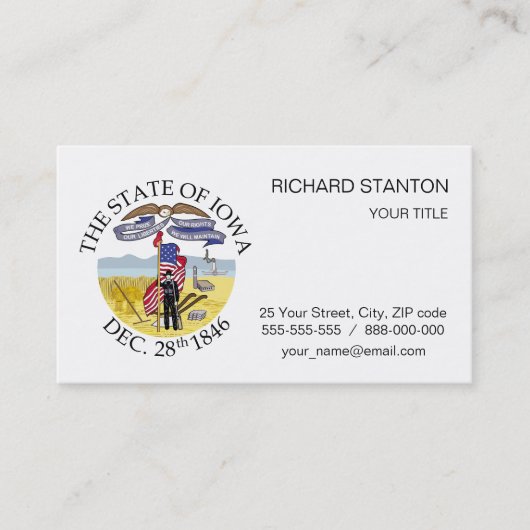アイオワ徴候 名刺 (正面)