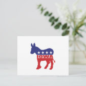 アイオワ民主党議員のロバ ポストカード (スタンド正面)