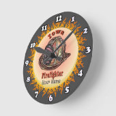 アイオワ消防用時計 ラウンド壁時計 (傾斜)