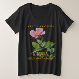 アイオワ準州の花 ロサ・アルカンサナ プラスサイズTシャツ