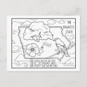 アイオワ色の私のコラージュ ポストカード (正面)