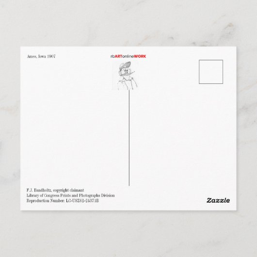 アイオワ葉書 ポストカード (裏面)