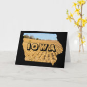 アイオワ風光明媚なコーンフィールド自然写真旅行 カード (黄色い花)
