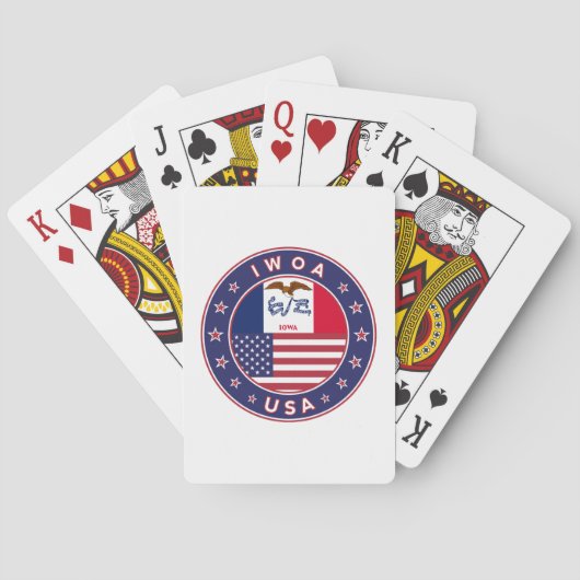アイオワ,アイオワのステッカー,バッグ,時計 トランプ (裏面)