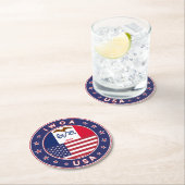 アイオワ，アイオワのステッカー，バッグ，時計 ラウンドペーパーコースター (インサイチュ)