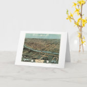 アイオワ・シティのIAのパノラマ式の地図- 1868年 カード (黄色い花)