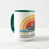 アイオワ・シティは-金ゴールドのドームまたは起点に行きます マグカップ (正面左)