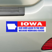 アイオワ バンパーステッカー (車上)