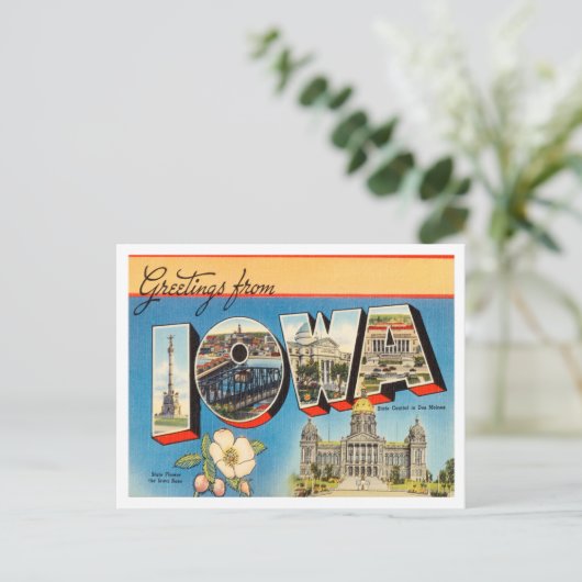 アイオワ・ヴィンテージ旅行からの挨拶 ポストカード (スタンド正面)