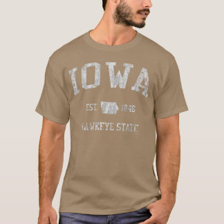 アイオワ ヴィンテージ スポーツ デザイン レトロ Tシャツ