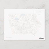 アイオワ ヴィンテージ ピクチャー マップ アンティーク アイオワ州 チャート ポストカード (裏面)