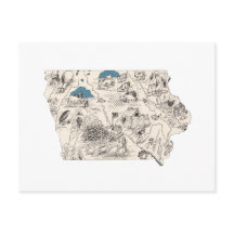 アイオワ ヴィンテージ ピクチャー マップ アンティーク アイオワ州 チャート