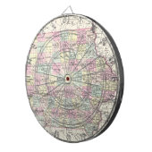 アイオワ(1855年)のヴィンテージの地図 ダーツボード (正面右)