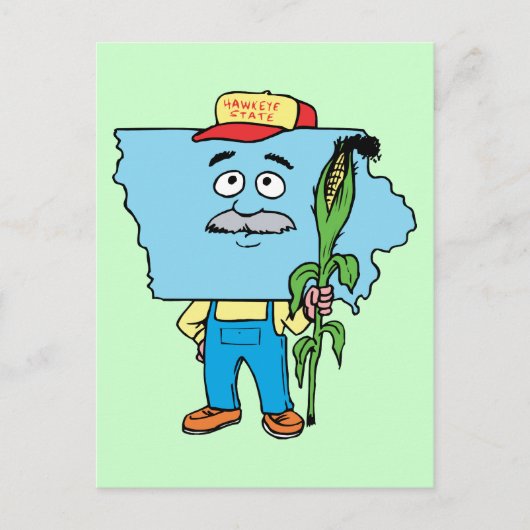アイオワIAアイオワンコーンヴィンテージ旅行記念品 ポストカード (正面)