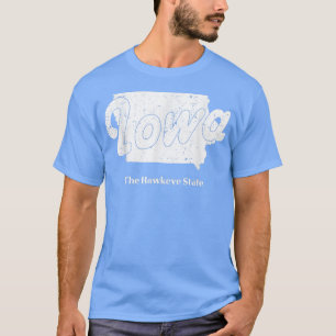アイオワIaヴィンテージデザインスポーツホーム州マップ男性W Tシャツ