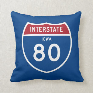 アイオワIA I-80の州間幹線道路の盾- クッション