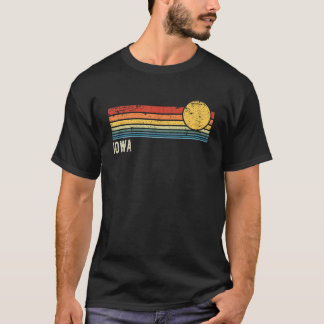 アイオワUSAレトロサンセット動揺してスタイル1 Tシャツ