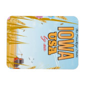 アイオワUSA "The Hawkeye州"漫画の旅行ポスター。 マグネット (横)