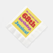 アイカッチング68番目の誕生日紙ナプキンス 縁ありランチョンナプキン (角)