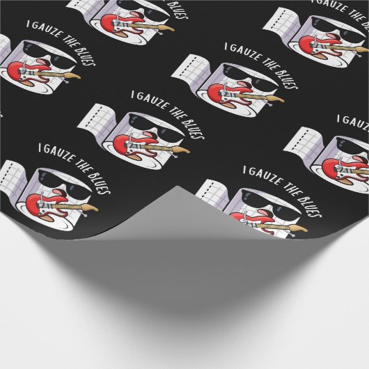 アイガーゼブルーおもしろいファーストエイドプンダークBG ラッピングペーパー (角)