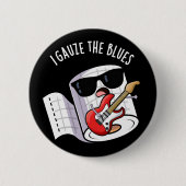 アイガーゼブルーおもしろいファーストエイドプンダークBG 缶バッジ (正面)