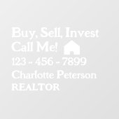 アイキャッチカスタム不動産仲介業者車デカール ウィンドウサイン (シート)