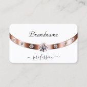 アイキャッチバラ金ゴールドおよびホワイトモノグラムダイヤモンド 名刺 (正面)