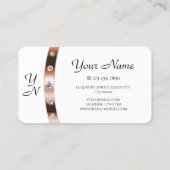 アイキャッチバラ金ゴールドおよびホワイトモノグラムダイヤモンド 名刺 (裏面)