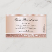 アイキャッチバラ金ゴールドきらめくグリッター(ロゴ付き) 名刺 (裏面)