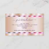 アイキャッチバラ金ゴールドエフェクトピンク縁どパープル 名刺 (裏面)