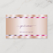 アイキャッチバラ金ゴールドエフェクトピンク縁どパープル 名刺 (正面)