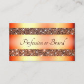 アイキャッチバラ金ゴールドグラデーショングリッタースパークル 名刺 (正面)