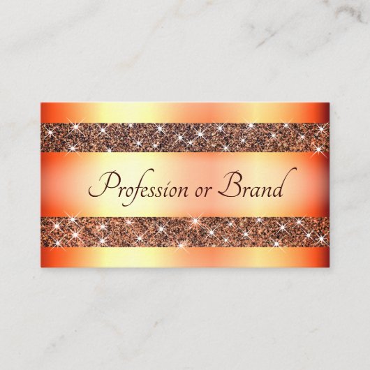 アイキャッチバラ金ゴールドグラデーショングリッタースパークル 名刺 (正面)