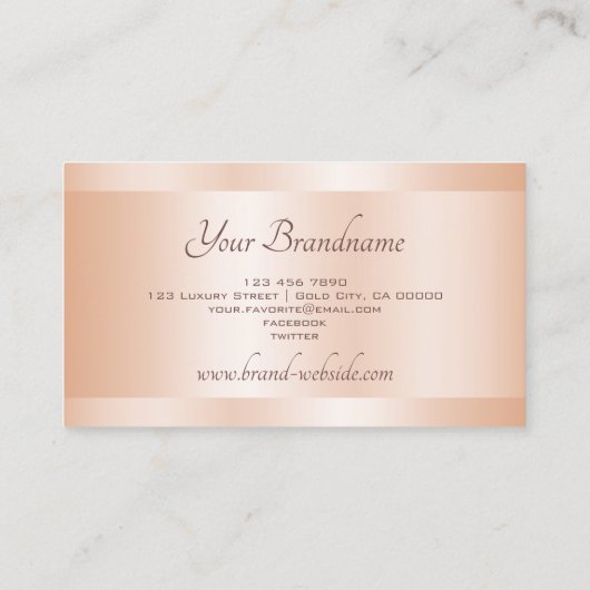 アイキャッチバラ金ゴールド効果デザインプロフェッショナル 名刺 (裏面)