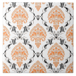 アイキャッチビクトリアンクラシックパターンオレンジ タイル