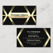 アイキャッチブラックライトゴールデンジオメトリック輝き 名刺 (正面/裏面)