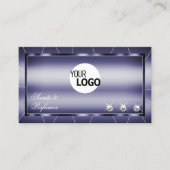 アイキャッチモダンブルー（ダイヤモンドとロゴ） 名刺 (正面)