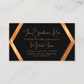 アイキャッチャー珊瑚黒モノグラム付き幾何学模様 名刺 (裏面)