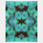 アイキャッチャー！色のフラクタルカッコいいフラワー –  フリースブランケット (正面)