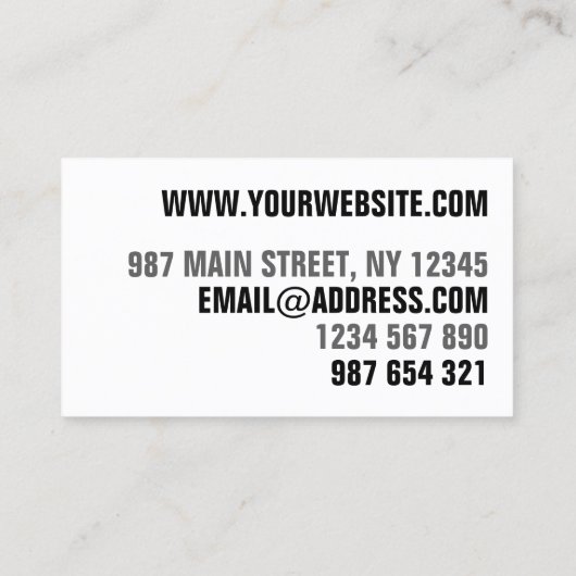 アイキャッチングオモダンレンジブライトはっきりしたトレンディー 名刺 (裏面)