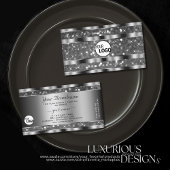 アイキャッチングシルバーグリッタースパークルスター追加ロゴ 名刺