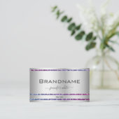 アイキャッチングシルバー勾配グリッタースパークリー星 名刺 (スタンド正面)