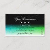 アイキャッチングジュエリー白黒ティール(緑がかった色)グリーングラデーション 名刺 (裏面)