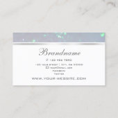 アイキャッチングホワイトベビーブルーライトパールグリッター 名刺 (裏面)