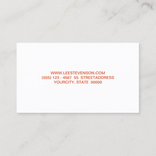 アイキャッチングモダンオレンジミニマル 名刺 (裏面)