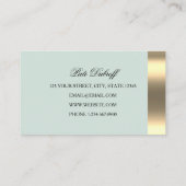 アイキャッチングライトブルー(金ゴールド羽) 名刺 (裏面)