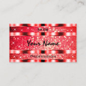 アイキャッチングルビーレッドグリッタースパークスターズ絶品 名刺 (正面)