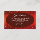 アイキャッチングレッドマーリンググリッタースターイニシャル 名刺 (裏面)