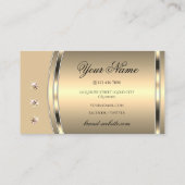 アイキャッチング金ゴールドパステルベージュウィズダフェイクモンド 名刺 (裏面)